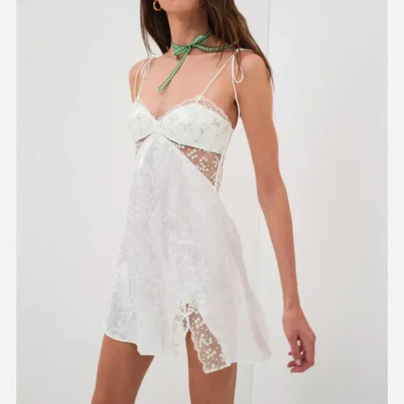 NEW FOR LOVE AND LEMONS TIK TOK heart window slip dress xl